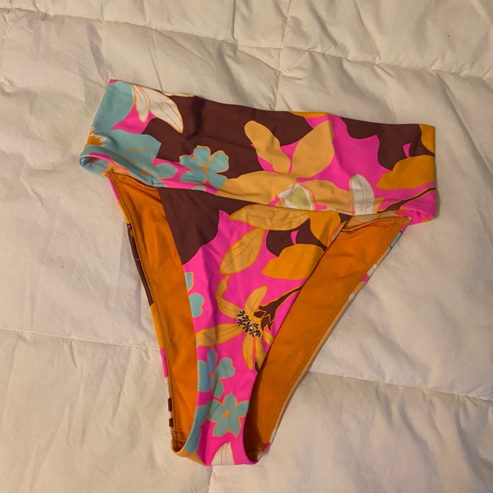 Aerie Banded High Cut Cheeky Bikini Bottom
